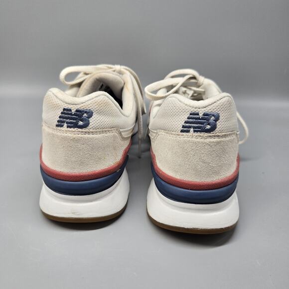 Unisex Women's 11 Men’s 9.5 New Balance 997H White Blue Red Running Shoes - Picture 6 of 12